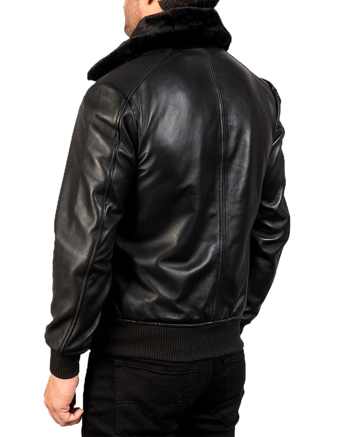 Men's G-1 Bomber Real Sheepskin Leather Jacket..