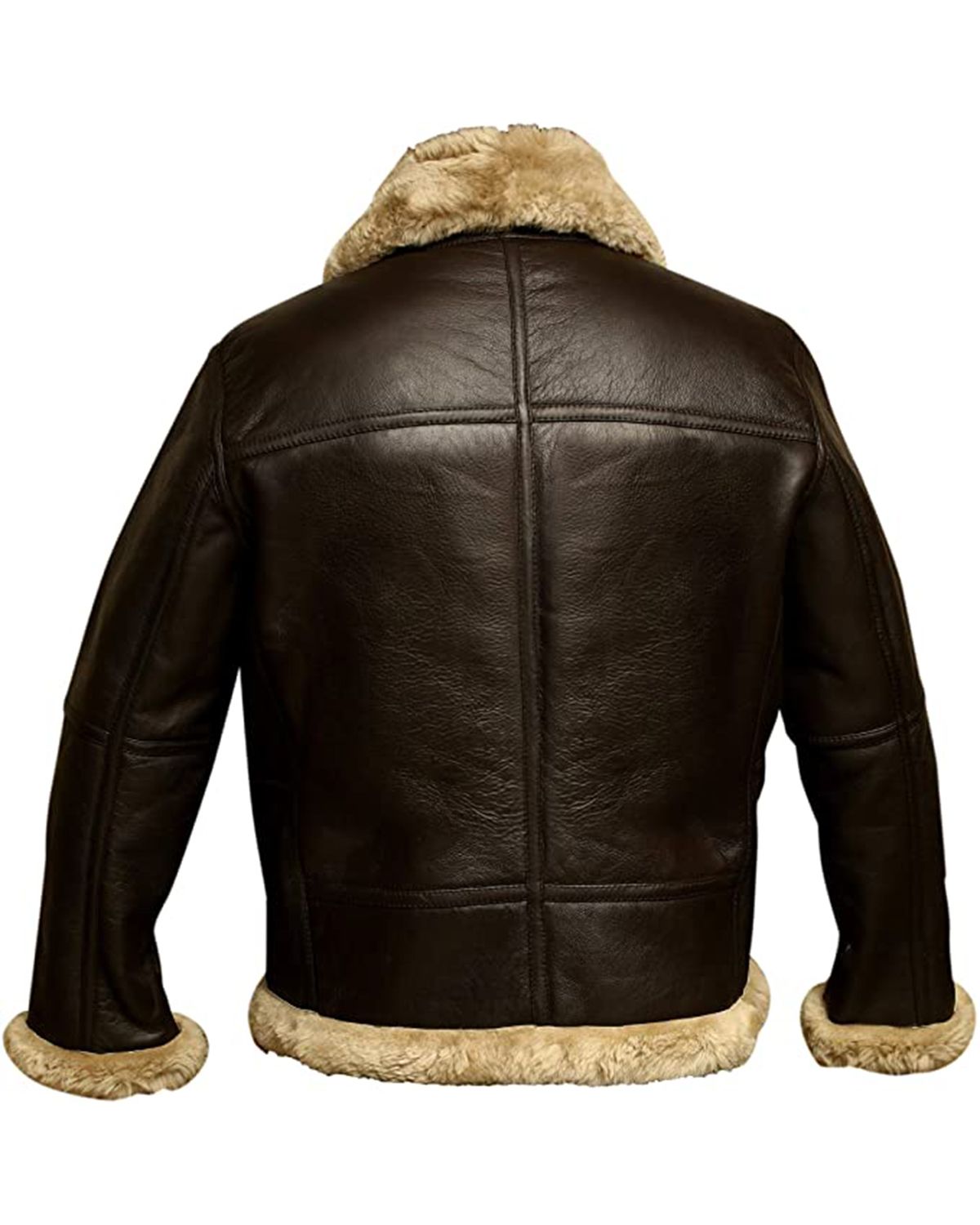Men's RAF Aviator Brown B3 Bomber Genuine Sheepskin Leather Jacket..